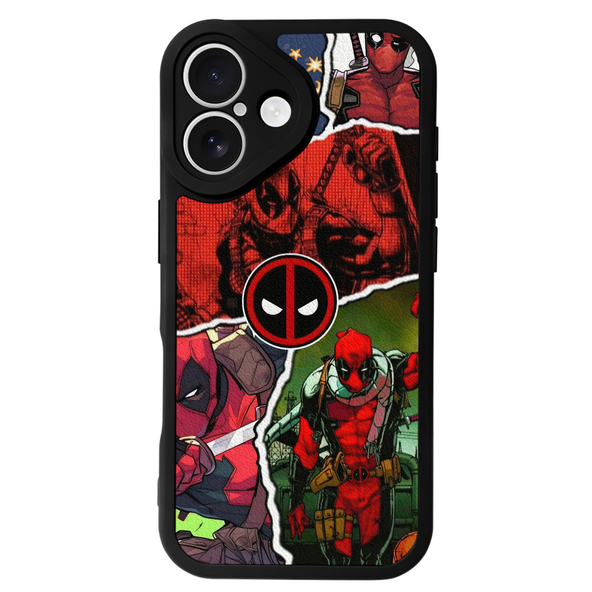（画像用） Deadpool デッドプール 【iPhone 16シリーズ対応】シリコンスマホケース（レザー調） 材質：シリコン